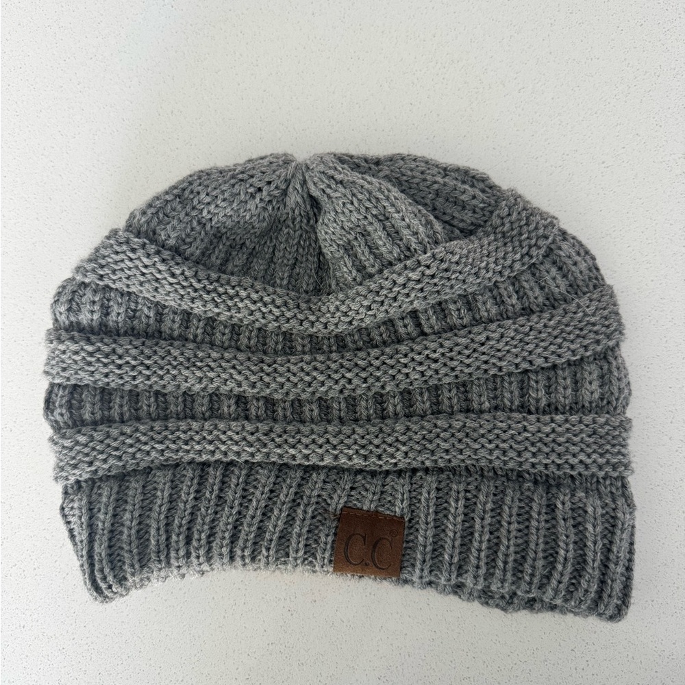 C.C. Gray Knit Beanie